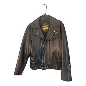 Motor-Jac Black Vinyl Biker Jacket 38